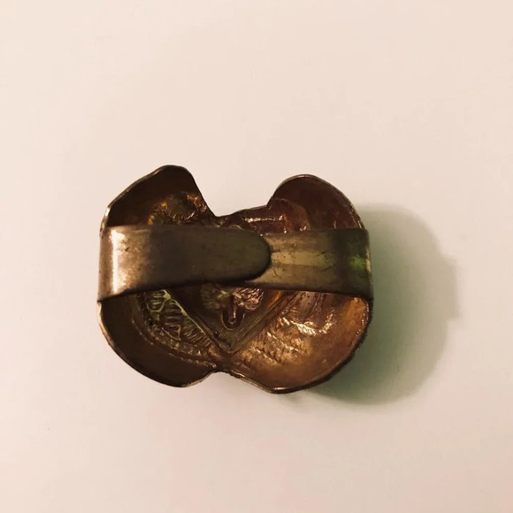 Vintage Boy Scout Neckerchief Slide  Scarf Slider Wolf Head - Picture 2 of 9